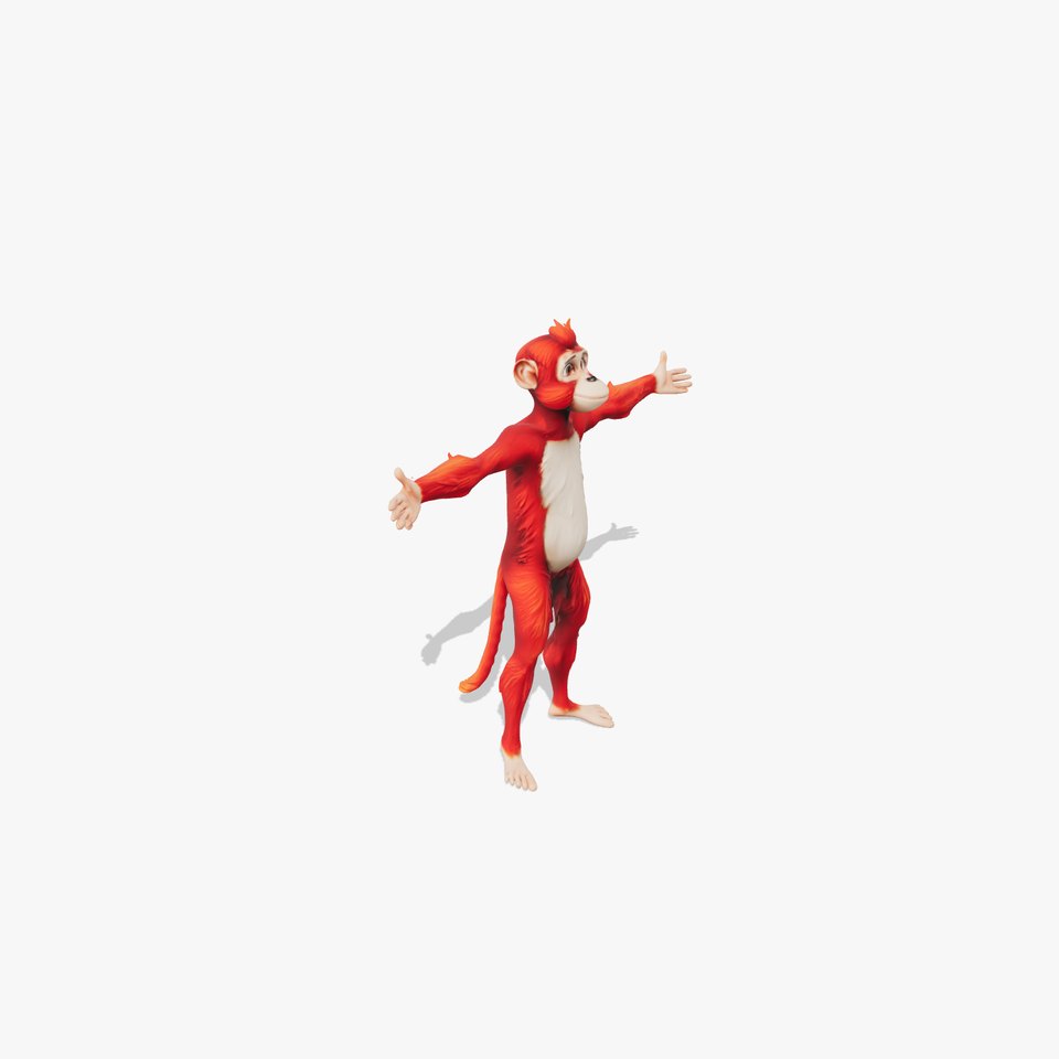 Cheerful Orange Primate model pack